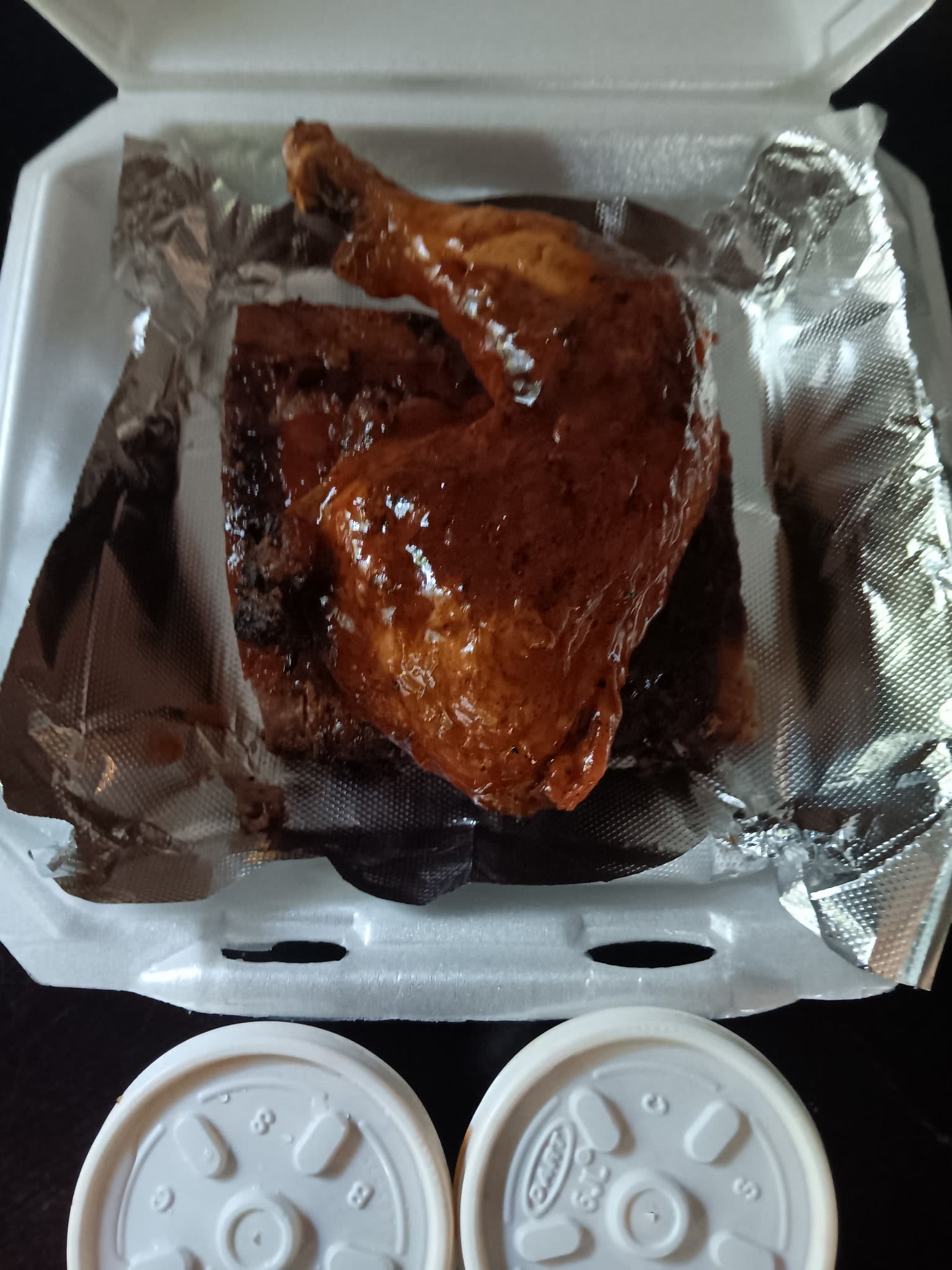 Plated grilled chicken ready to serve